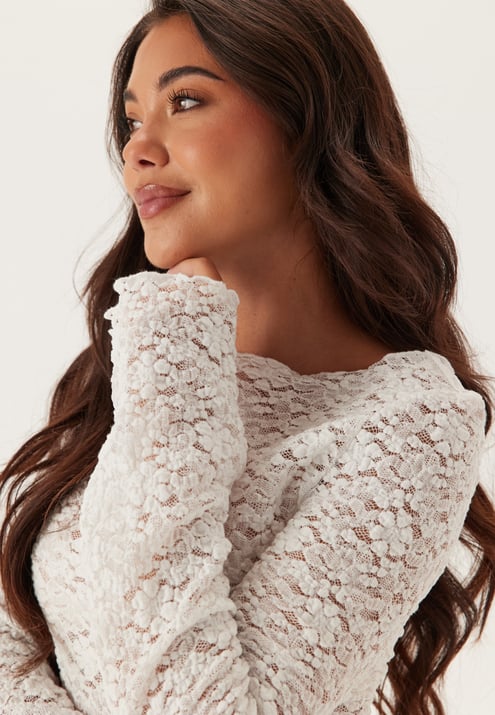 BUBBLEROOM Long Sleeve Lace Top