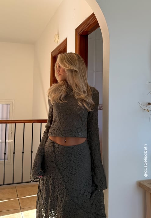 BUBBLEROOM Long Sleeve Lace Top