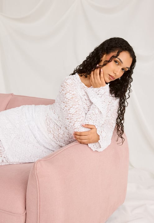 BUBBLEROOM Long Sleeve Lace Top