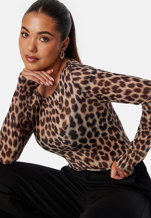 BUBBLEROOM Long Sleeve Mesh Top