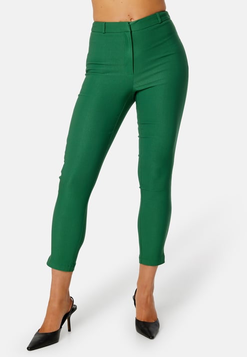 BUBBLEROOM High Waist Stretchy Ankle Slit Trousers