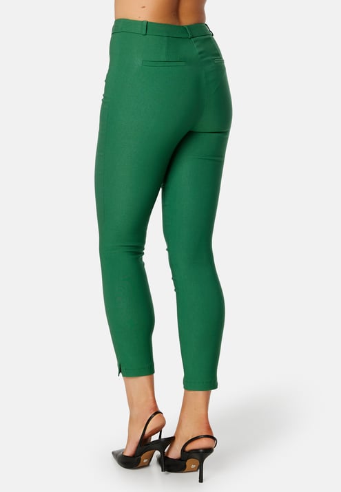 BUBBLEROOM High Waist Stretchy Ankle Slit Trousers