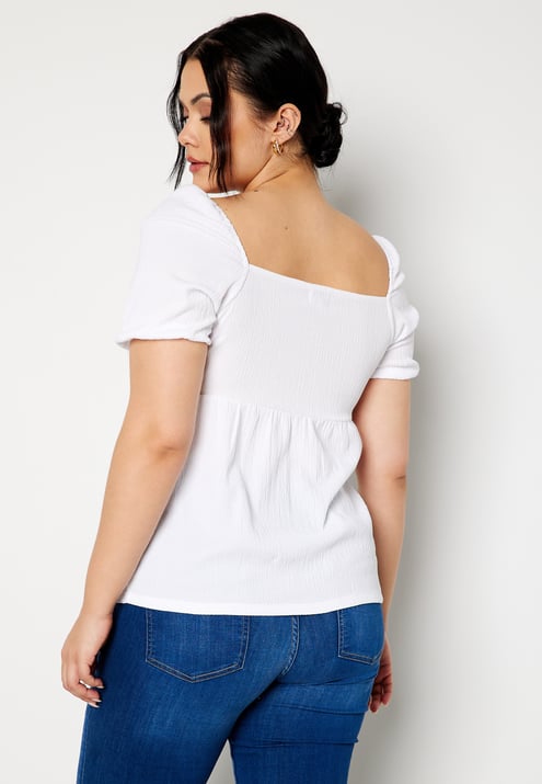 BUBBLEROOM Manda puff sleeve top