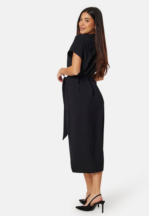 BUBBLEROOM V-neck Short Sleeve Wrap Dress