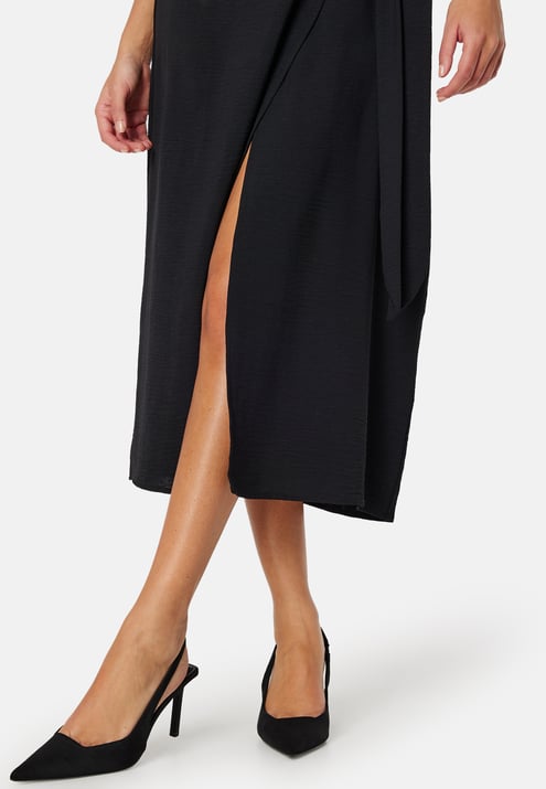 BUBBLEROOM V-neck Short Sleeve Wrap Dress