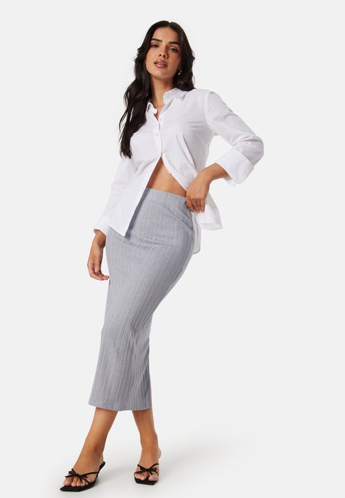 BUBBLEROOM Sparkling Rib Midi Skirt