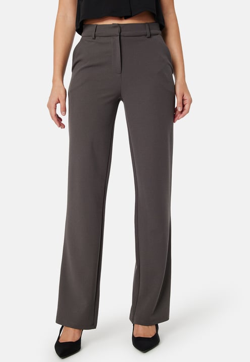 BUBBLEROOM Soft Suit Straight Trousers Petite