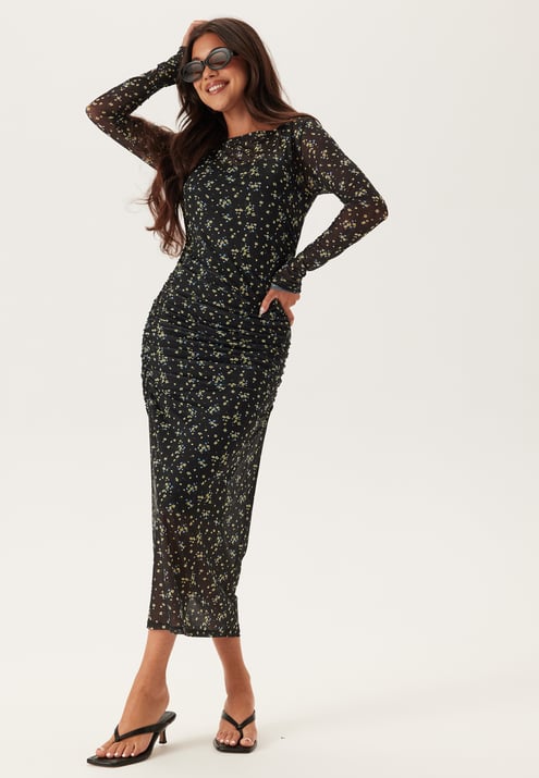 BUBBLEROOM Mesh Midi Dress