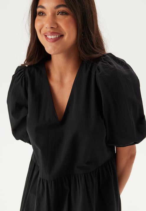 BUBBLEROOM Midi Puff Sleeve Dress