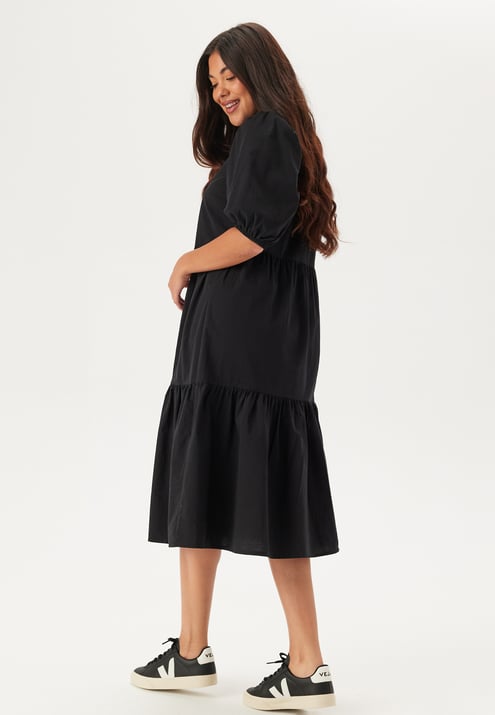 BUBBLEROOM Midi Puff Sleeve Dress