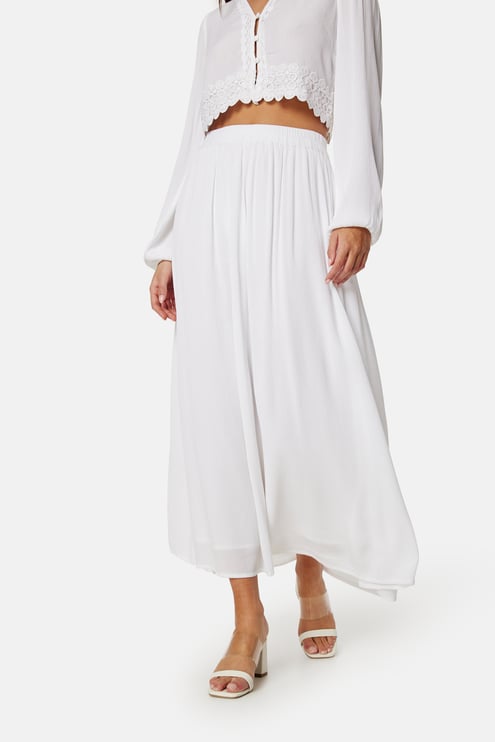 BUBBLEROOM Viscose Crepe Maxi Skirt
