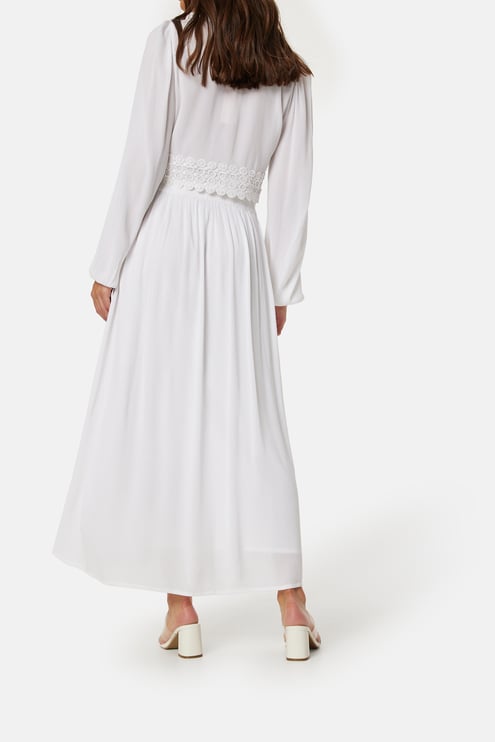 BUBBLEROOM Viscose Crepe Maxi Skirt