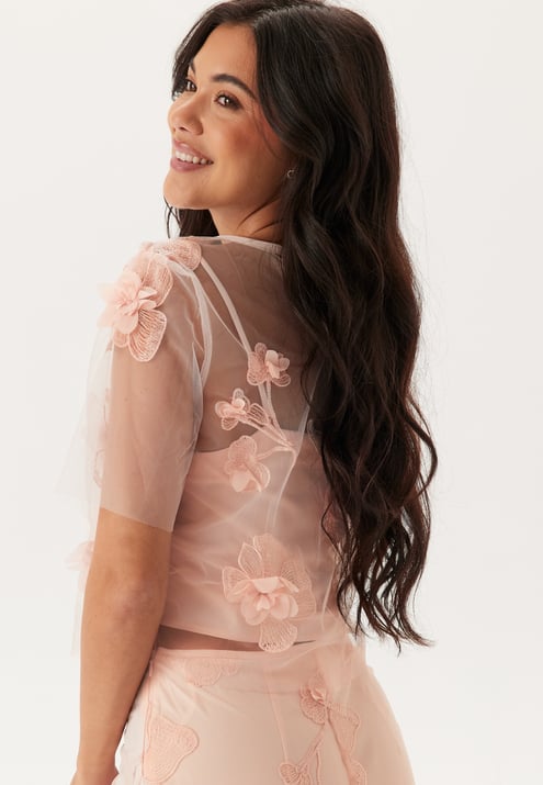 Bubbleroom Occasion 3D Floral T-shirt Blouse