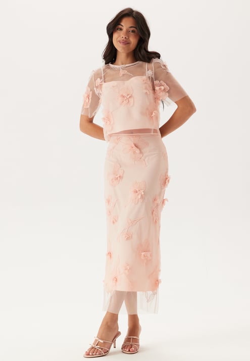 Bubbleroom Occasion 3D Floral T-shirt Blouse