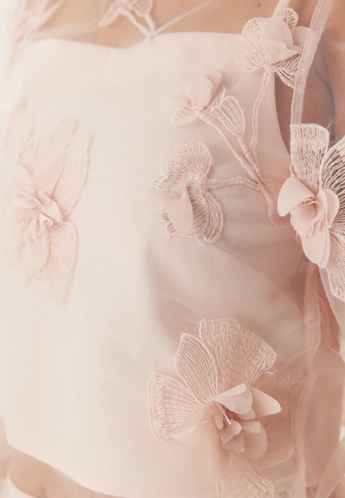 Bubbleroom Occasion 3D Floral T-shirt Blouse