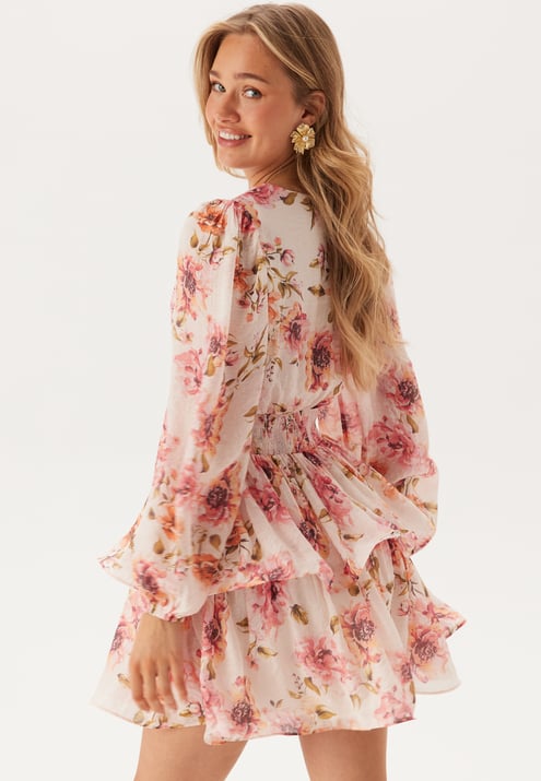 Bubbleroom Occasion Balloon Sleeve Short Flounce Dress