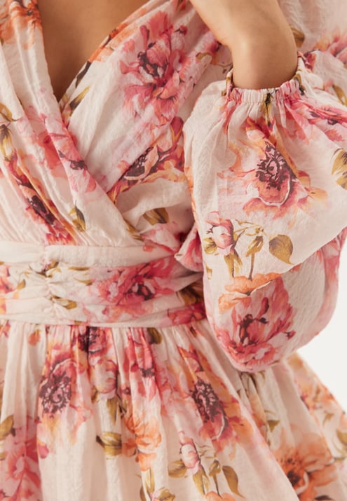 Bubbleroom Occasion Balloon Sleeve Short Flounce Dress