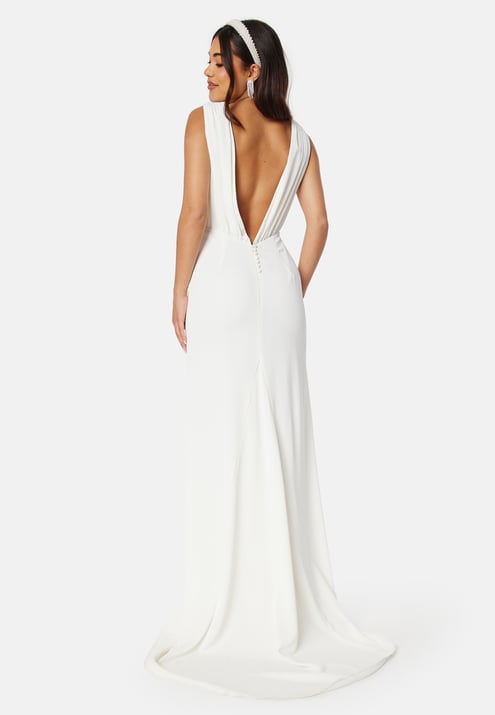 Bubbleroom Occasion Open Back Sleeveless Wedding Gown