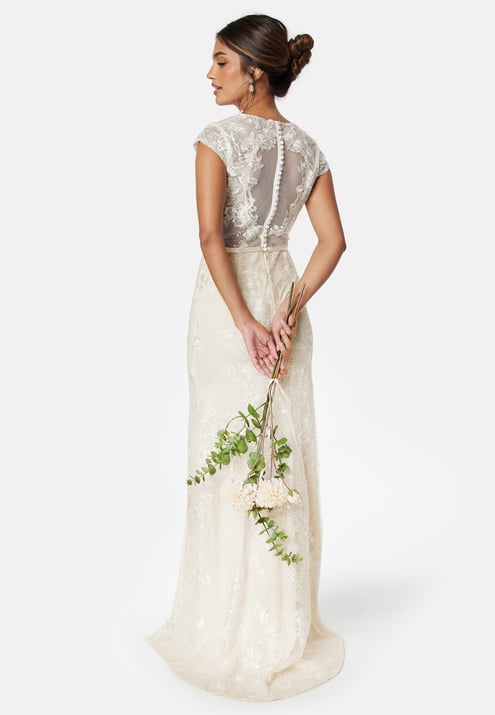 Bubbleroom Occasion Slit Lace Wedding Gown