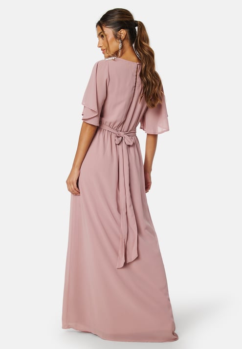 Bubbleroom Occasion Butterfly Sleeve Chiffon Gown
