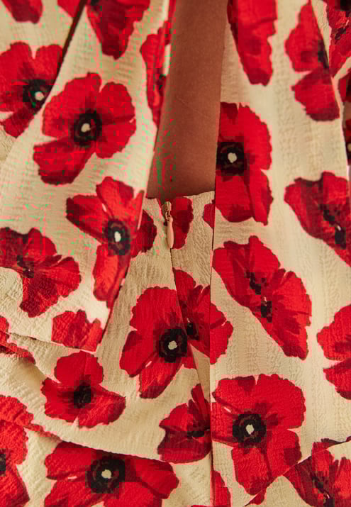 Bubbleroom Occasion Puff Sleeve Bow Midi Dress