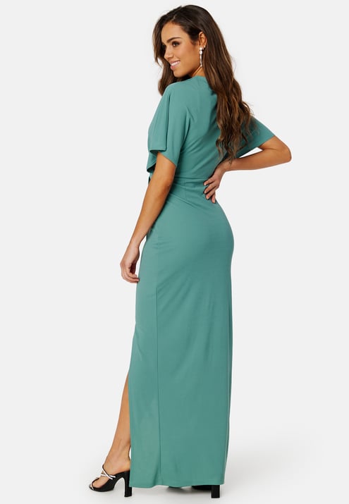 Bubbleroom Occasion Wrap Slit Maxi Dress