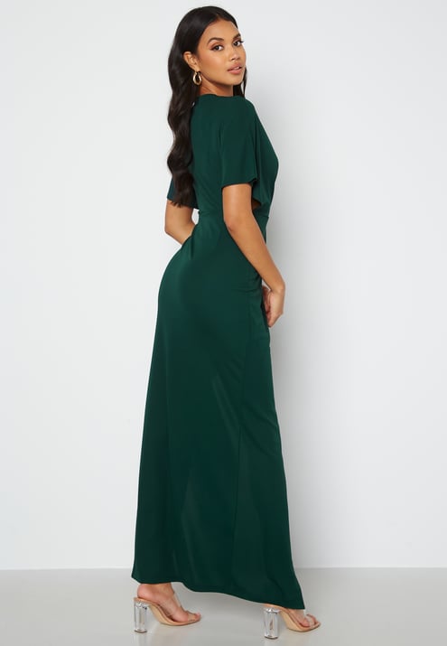 Bubbleroom Occasion Wrap Slit Maxi Dress