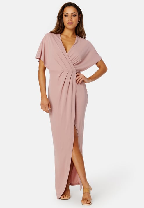 Bubbleroom Occasion Wrap Slit Maxi Dress