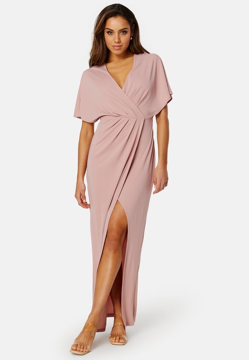 Bubbleroom Occasion Wrap Slit Maxi Dress