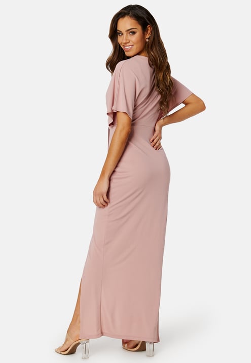 Bubbleroom Occasion Wrap Slit Maxi Dress