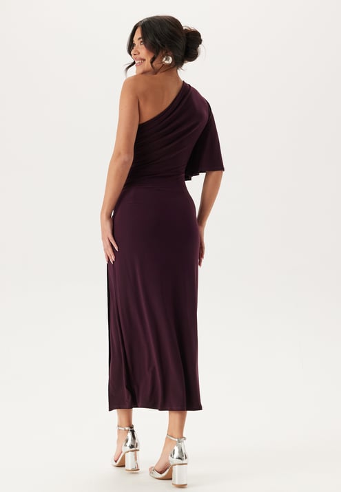 Bubbleroom Occasion Soft Ruched One Shoulder Midi Dress
