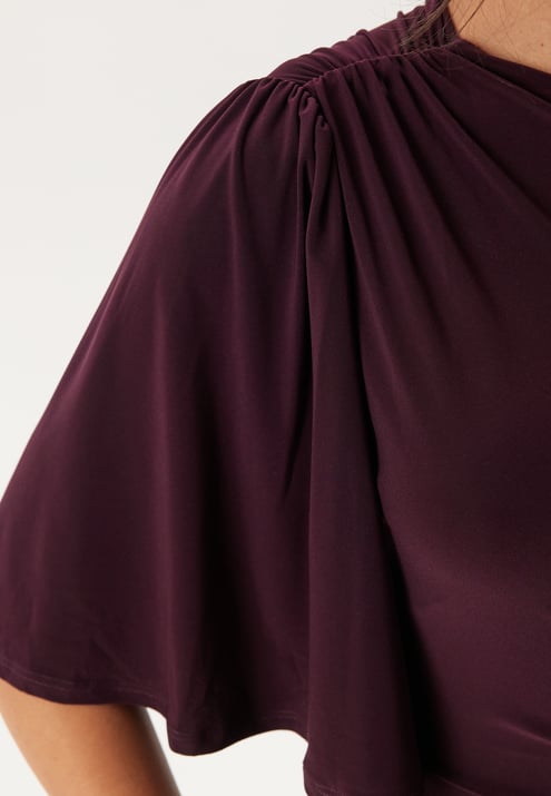 Bubbleroom Occasion Soft Ruched One Shoulder Midi Dress