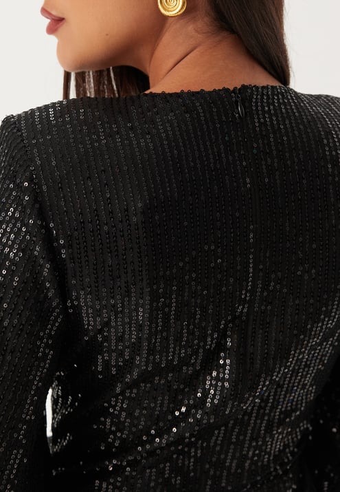Bubbleroom Occasion Sequin Wrap Dress