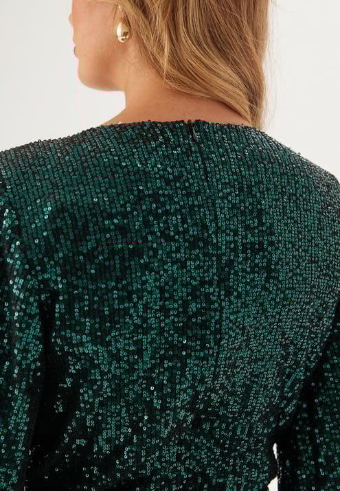 Bubbleroom Occasion Sequin Wrap Gown