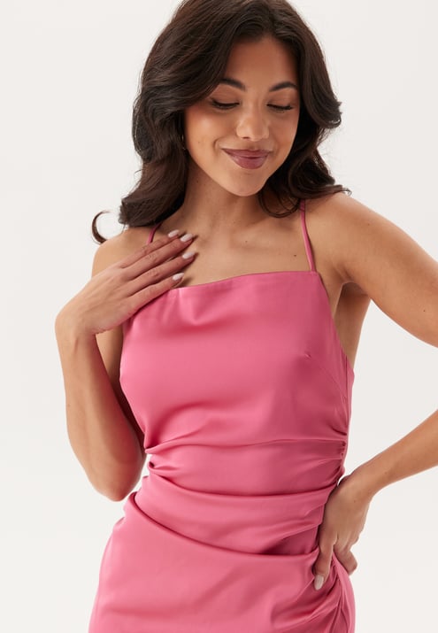 Bubbleroom Occasion Tie Back Satin Gown