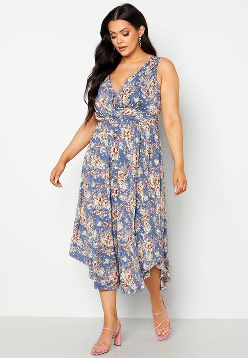 Bubbleroom Occasion Draped Soft Midi Dress