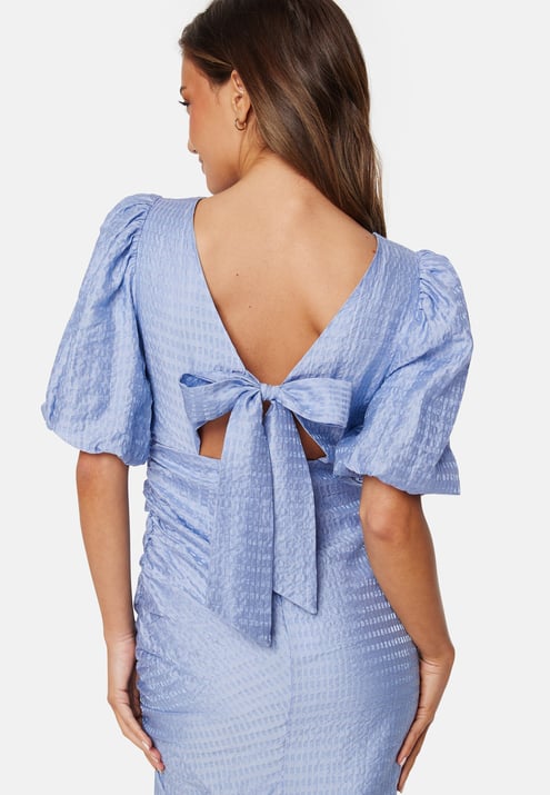 Bubbleroom Occasion Balloon Sleeve Bow Midi Dress