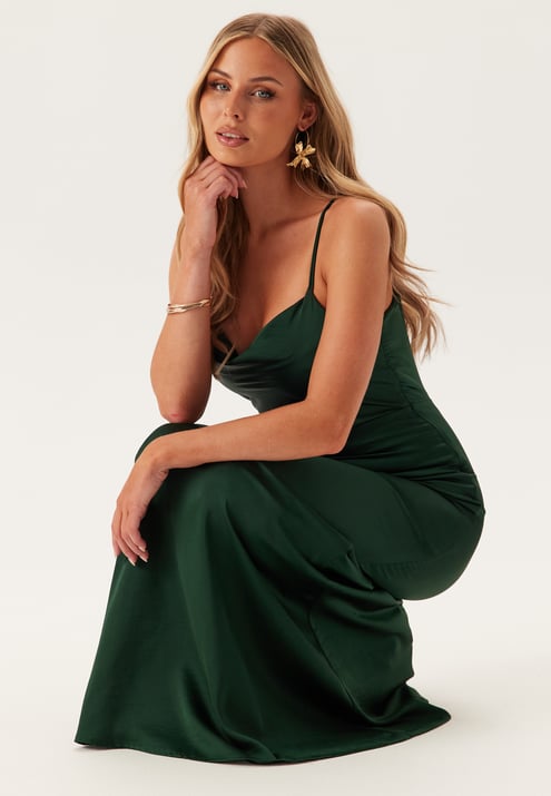 Bubbleroom Occasion Waterfall Mermaid Satin Gown