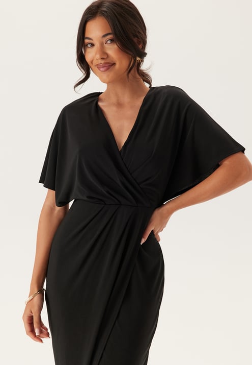Bubbleroom Occasion Wrap Slit Maxi Dress