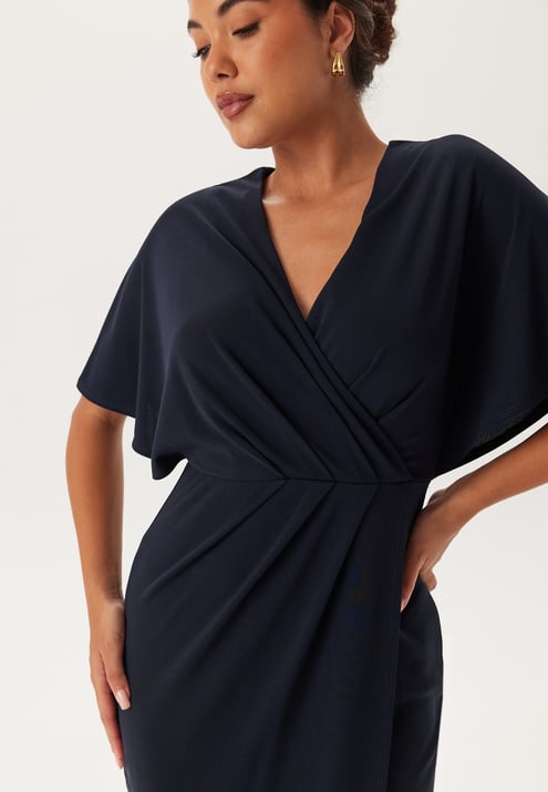 Bubbleroom Occasion Wrap Slit Maxi Dress
