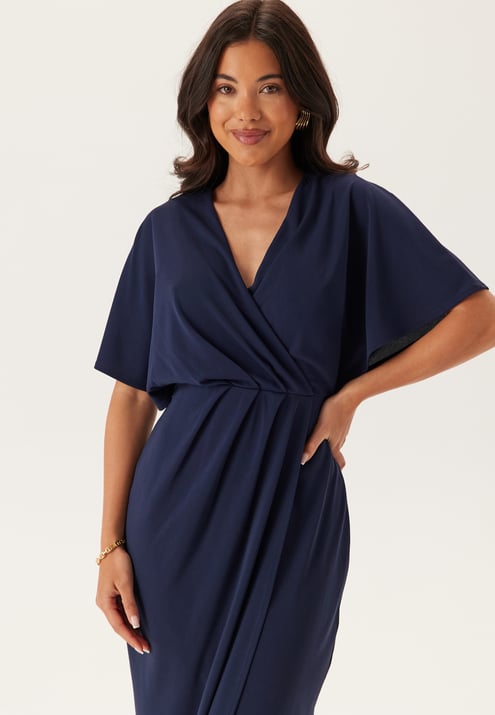 Bubbleroom Occasion Wrap Slit Maxi Dress
