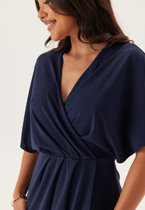 Bubbleroom Occasion Wrap Slit Maxi Dress