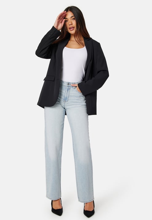 BUBBLEROOM Wide Straight Jeans 