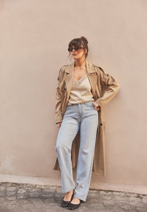 BUBBLEROOM Wide Straight Jeans 