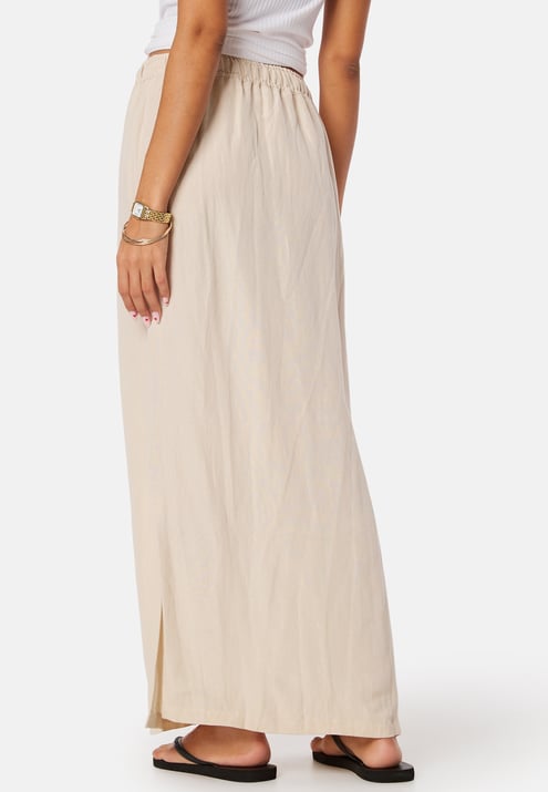 BUBBLEROOM Linen Blend Maxi Skirt
