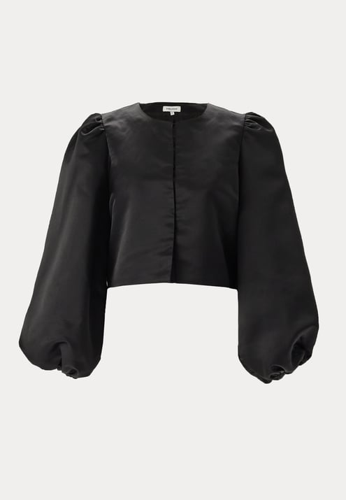 BUBBLEROOM Round Neck Puff Sleeve Blouse