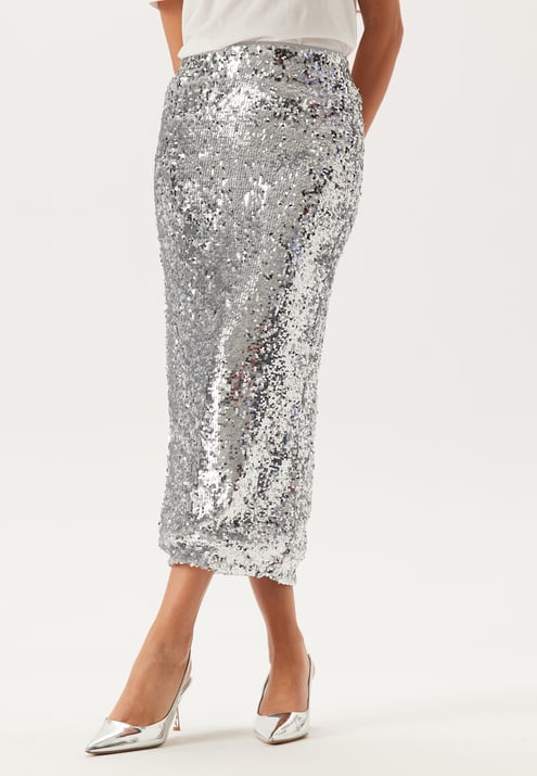 BUBBLEROOM Sequin Midi Skirt