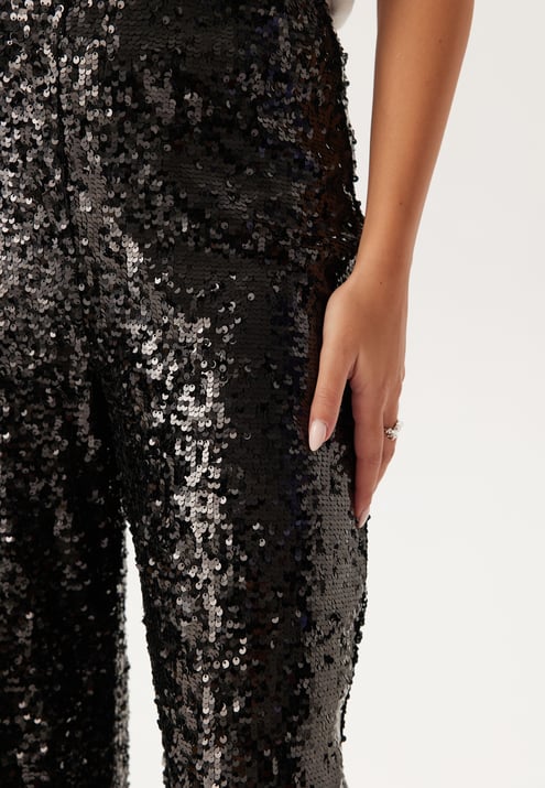 BUBBLEROOM Sequin Wide Trousers