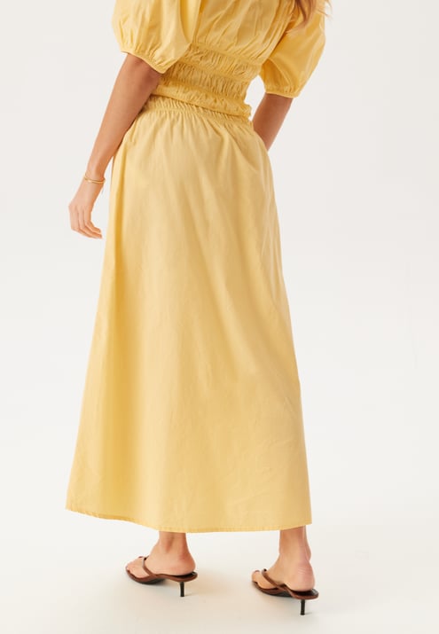BUBBLEROOM Smock Waist Maxi Skirt