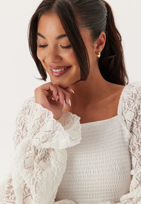 BUBBLEROOM Square Neck Smock Top